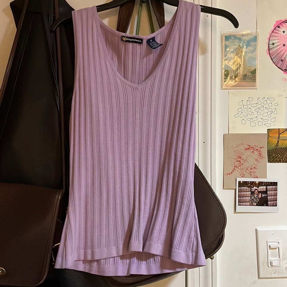 Y2K Blue Asphalt lavender tank vest